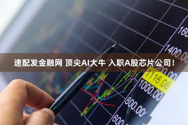 速配发金融网 顶尖AI大牛 入职A股芯片公司！