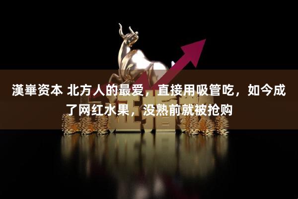 漢崋资本 北方人的最爱，直接用吸管吃，如今成了网红水果，没熟前就被抢购